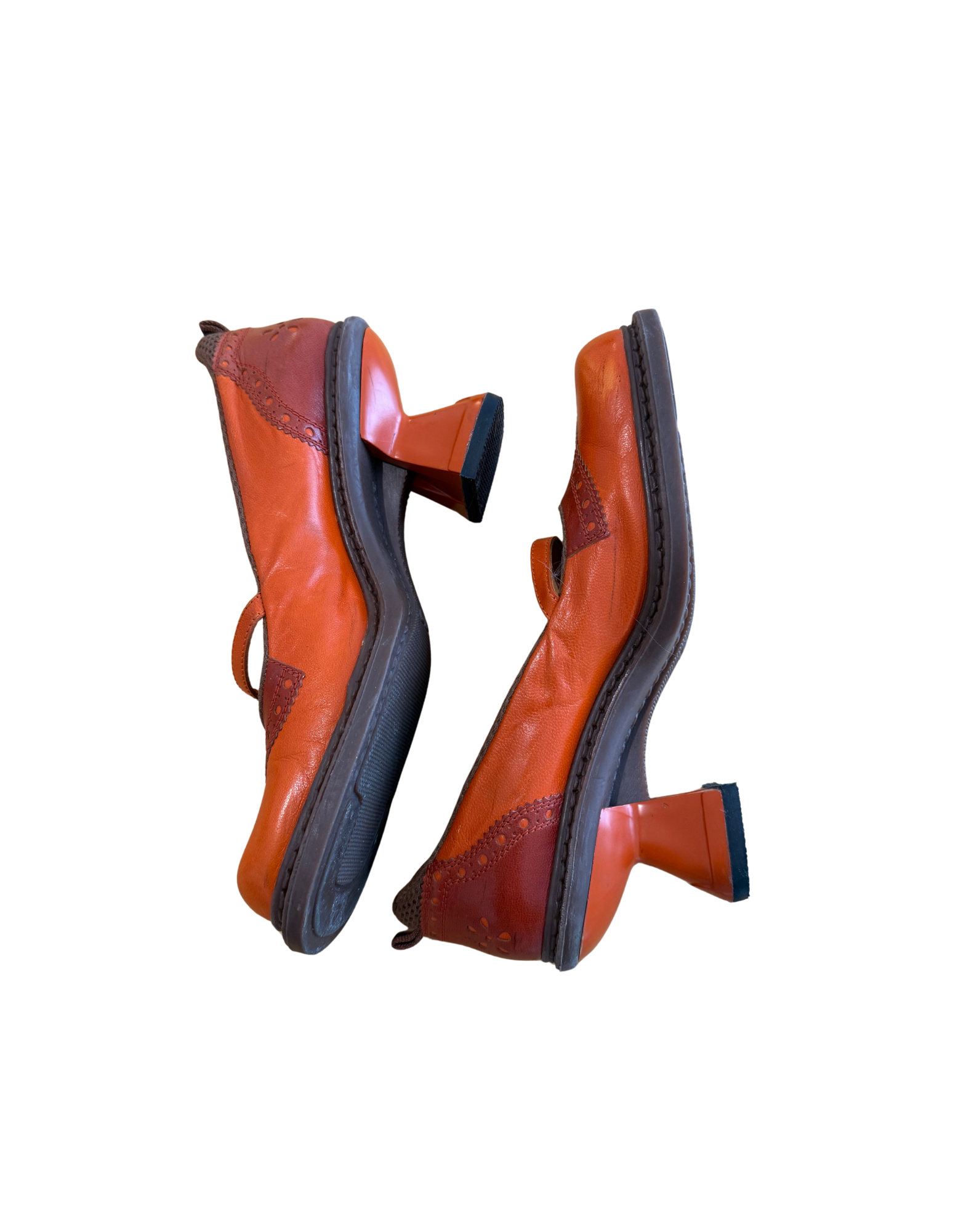 Vintage 90s Miu Miu Mid-Heel Leather Pumps