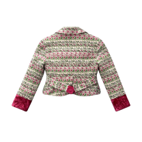 Kenzo Runway Pink &amp; Green Floral Velvet Jacket
