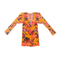 Pleats Please Issey Miyke Vintage Floral Pleated Blouse