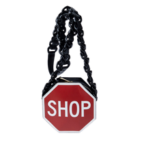 Moschino "Shop" Stop Sign Crossbody Bag