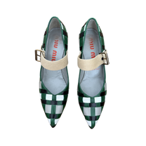 Vintage Miu Miu Woven Mary Jane Pumps