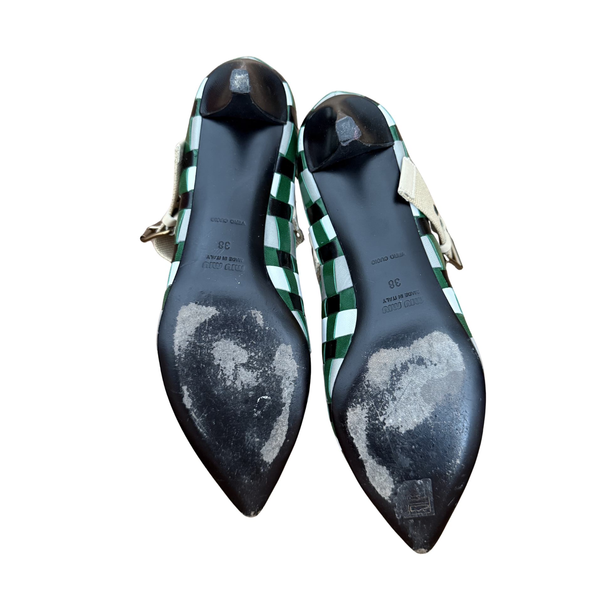 Vintage Miu Miu Woven Mary Jane Pumps
