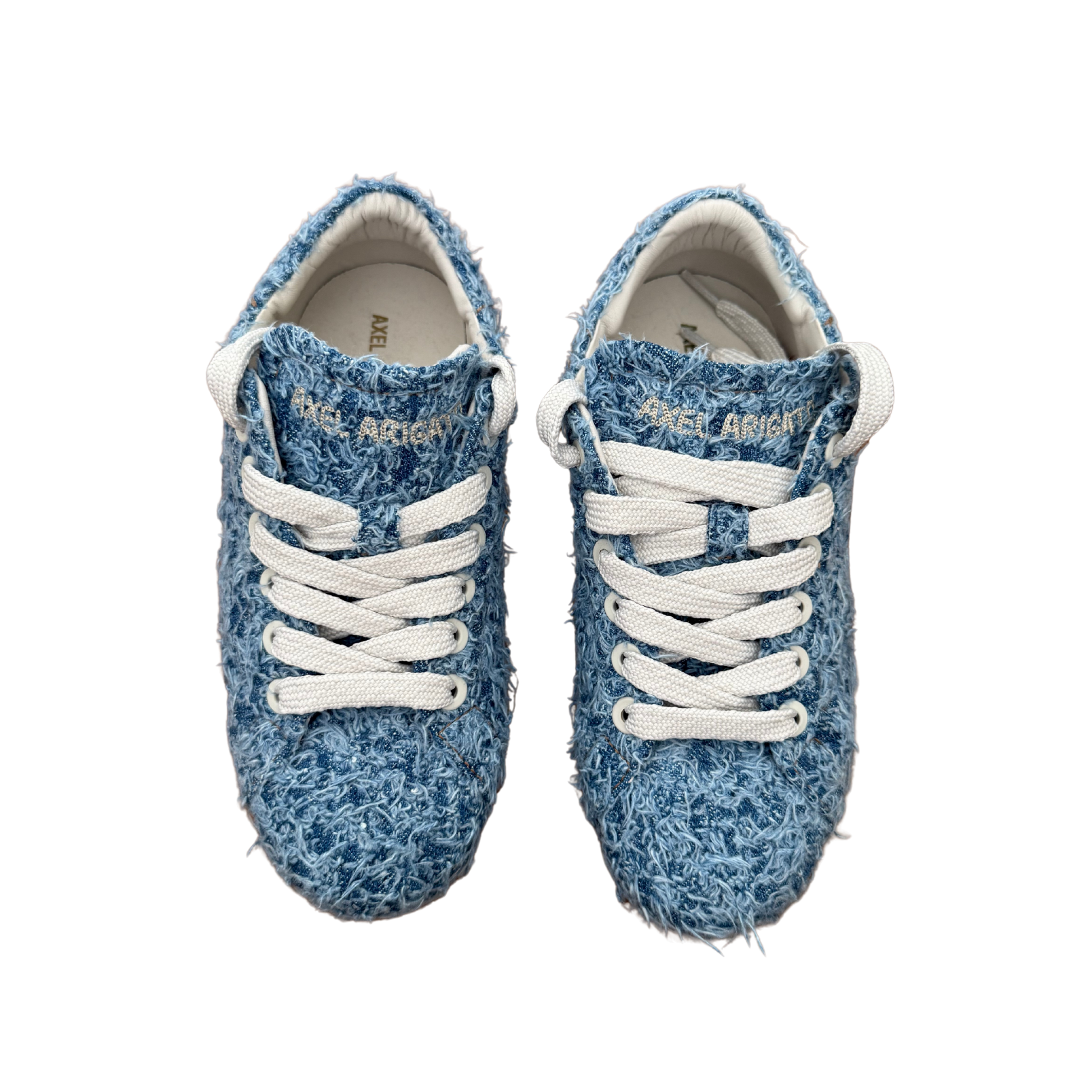 Axel Arigato Tact frayed-denim lace-up sneakers