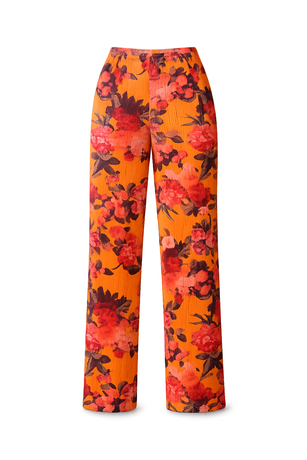 Pleats Please Issey Miyke Vintage Floral Pleated Trousers