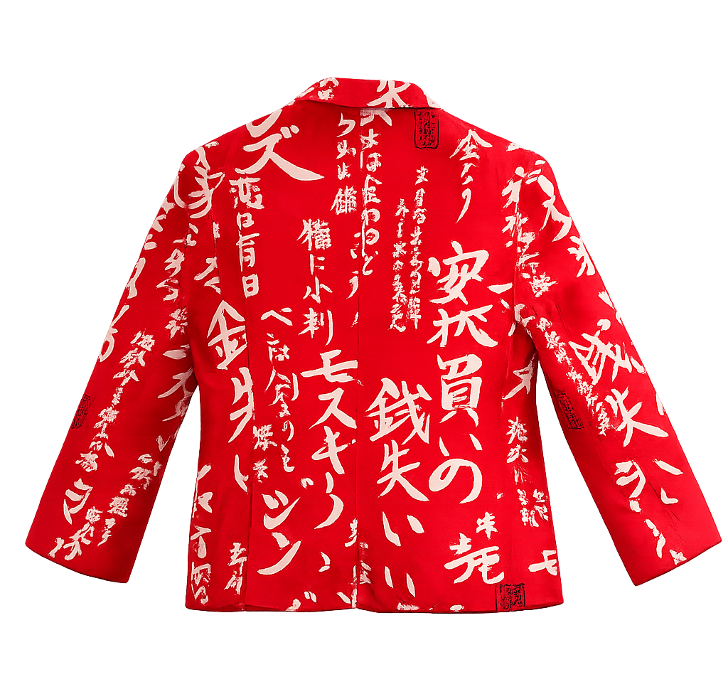 Moschino Japanese Calligraphy Blazer