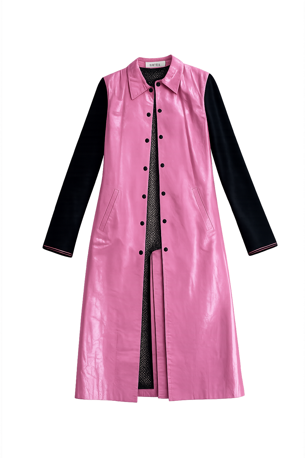 Pink Leather Coat