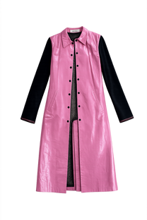 Pink Leather Coat