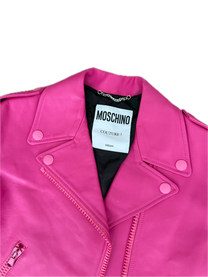 Moschino Hot Pink Leather Jacket