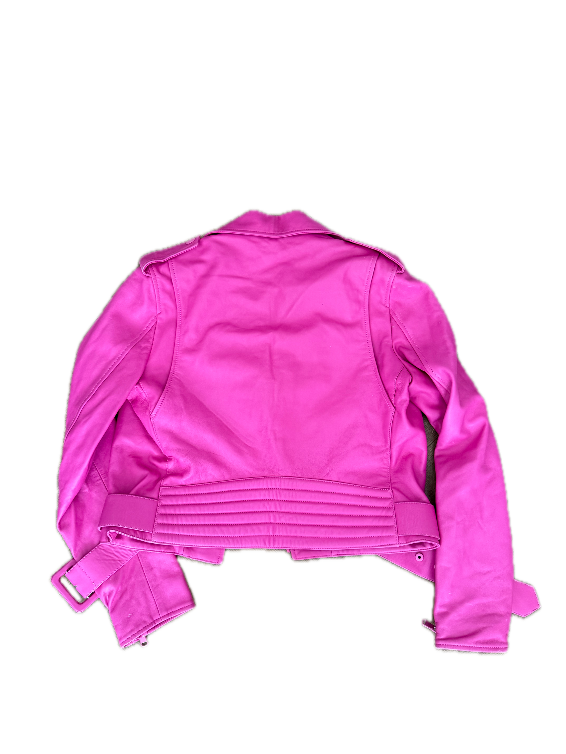 Moschino Hot Pink Leather Jacket