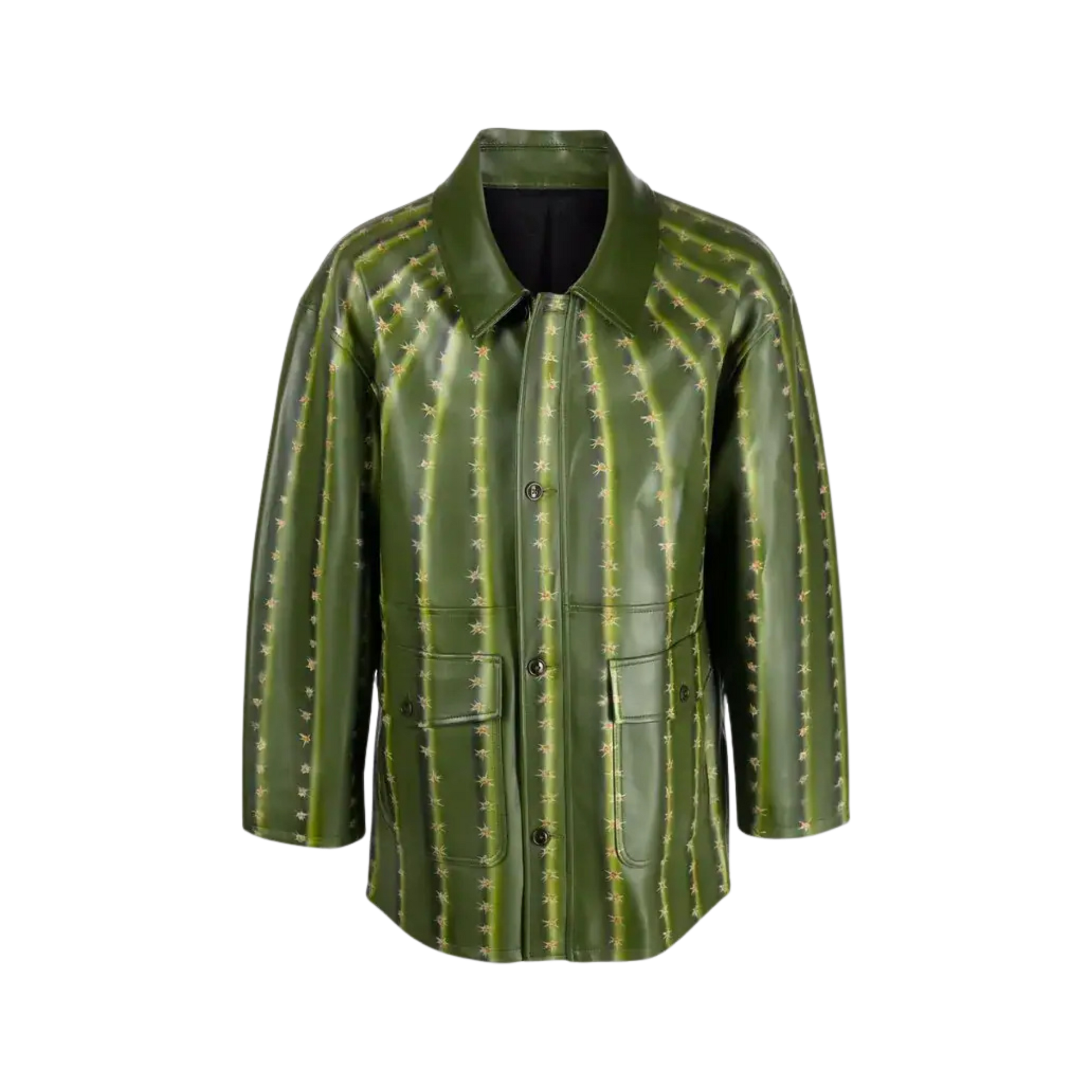 DOUBLET Cactus-Print Buttoned Coat